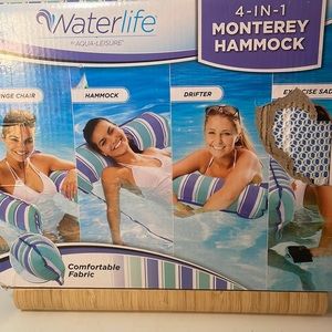 Waterlife inflatable float for pool lake Aqua Leisure 4 in 1 hammock new in box